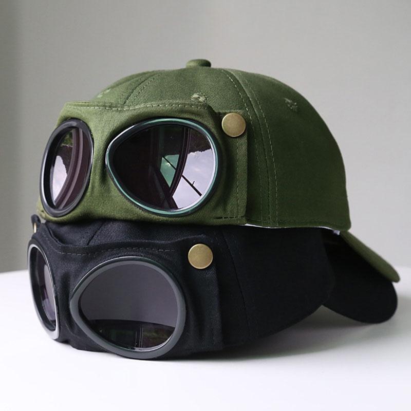 New Aviator Hat Summer Personality Glasses Baseball Cap Female Unisex Sunglasses Male Cap Baseballcap