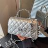 Xiaoxiangfeng Diamond Chain Small Square Bag Women's Bag New Versatile Shoulder Messenger Bag Simple Portable Underarm Bag
