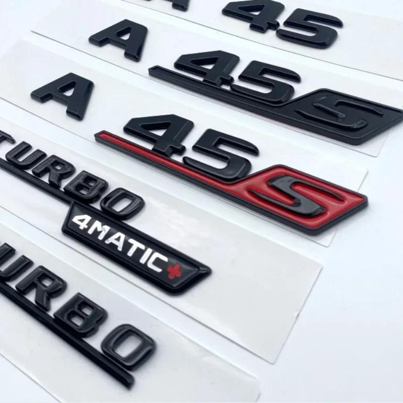 3d ABS red and black S logo A35S A45S letter badge sticker is suitable for Mercedes-Benz A45S AMG W176 W177 automotive supplies.