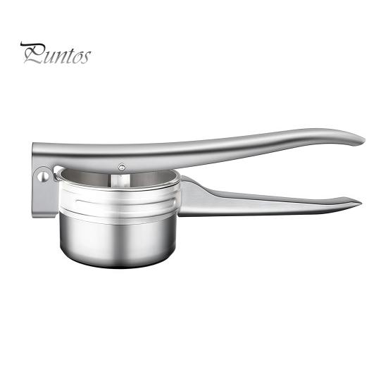 Vegetable Water Remover Stainless Steel Potato Ricer with T-shaped Handle, Handheld Manual Garlic Kitchen Gadget for Mashed Potatoes Press,