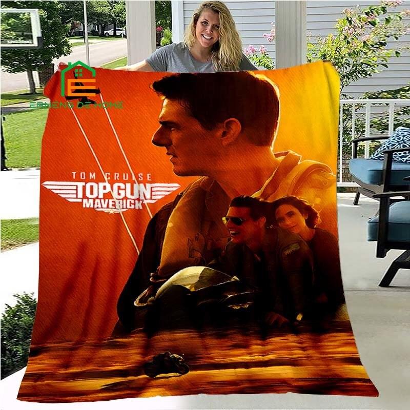 3D Printing Top Gun Blanket for Home, Picnic, Travel, Plane, Office and For Adults, Kids, Elderly 5 Sizes
