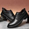 Summer Business Dress Casual Leather Shoes Breathable Inner Height Increase British British Groom Wedding Shoes