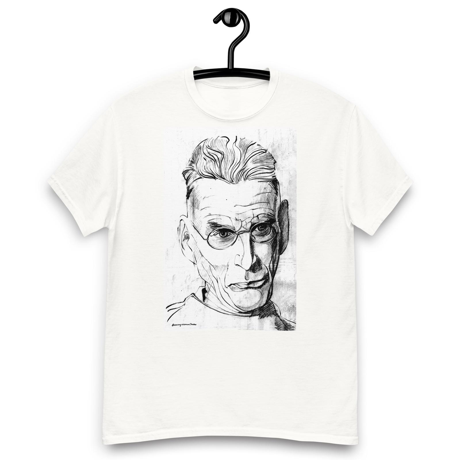 Samuel Becket Portrait T-shirt literature T-shirt writer Waiting for Godot M
