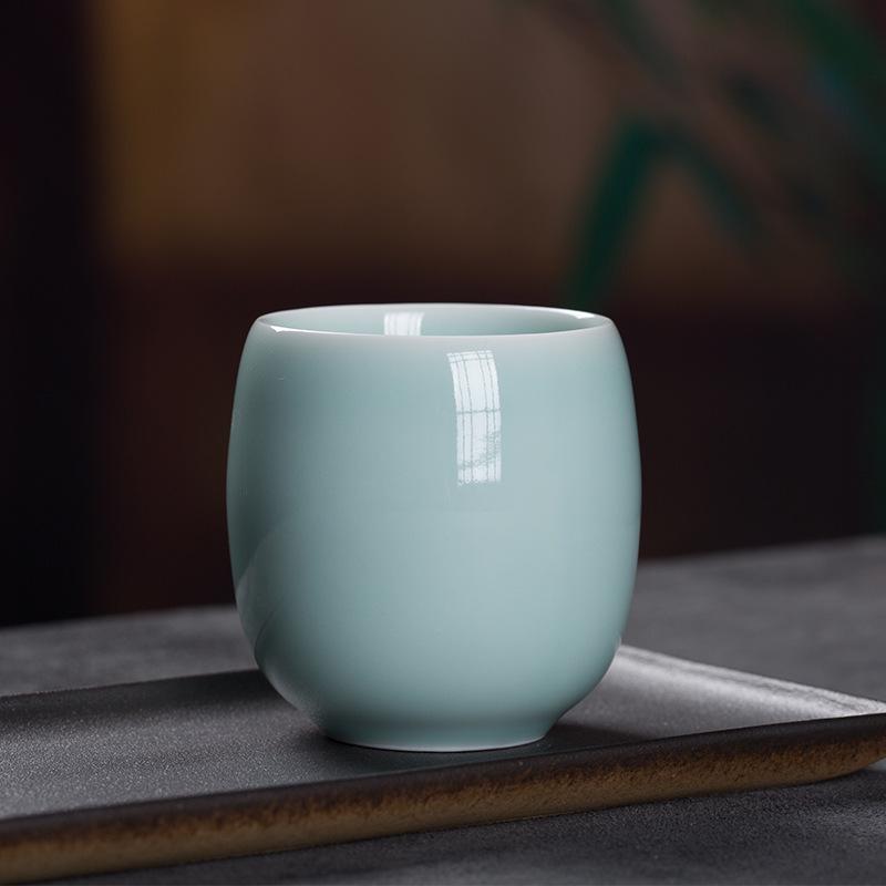 Large Longquan Celadon Ceramic Tea Cup - Master Gongfu Style Gift Bowl