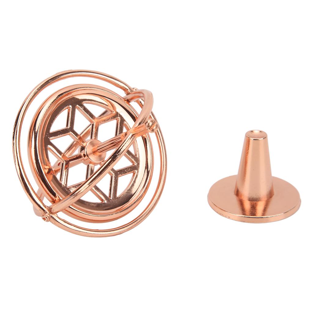 Metal Gyroscope Bracket Gyroscope Decompression Toy Mini Balance Spinning Top Artifact Rose Gold