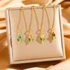 New Design Tulip Flower Necklace For Women, Unique Jewelry, Titanium Steel Pendant