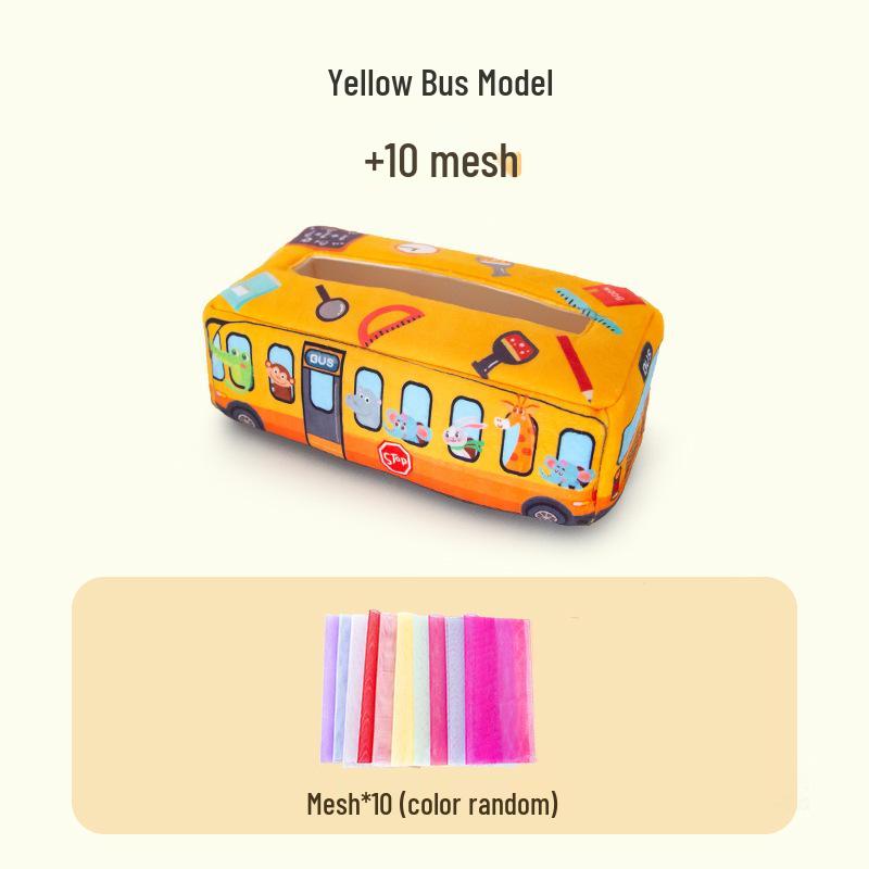 Infant Tear-Proof Tissue Box Toy for Finger Exercise and Simulation Learning