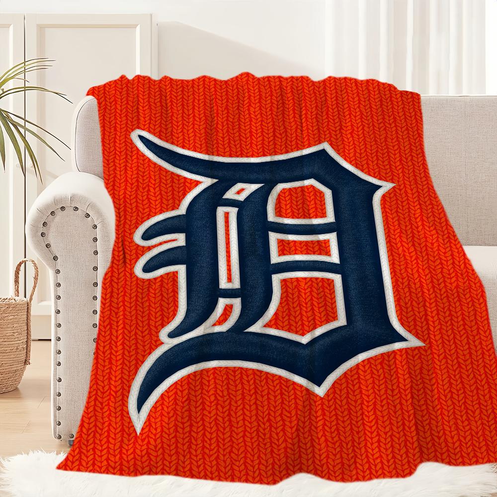 D-Detroit T-Tigers Baseball Blanket Blanket for Couch Sofa Travel Home Hiking Picni Bed Beding Flannel Blanket birthday gift