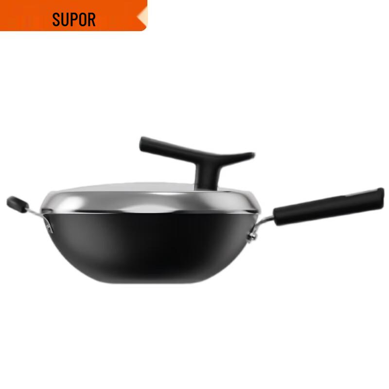 Supor True Rust-Proof 34cm Uncoated Cast Iron Wok