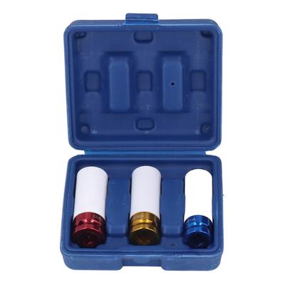 3Pcs Set Wheel Nut Socket Set CRMO Alloy Steel Colourful Wheels Nuts Protector 17mm 19mm 21mm