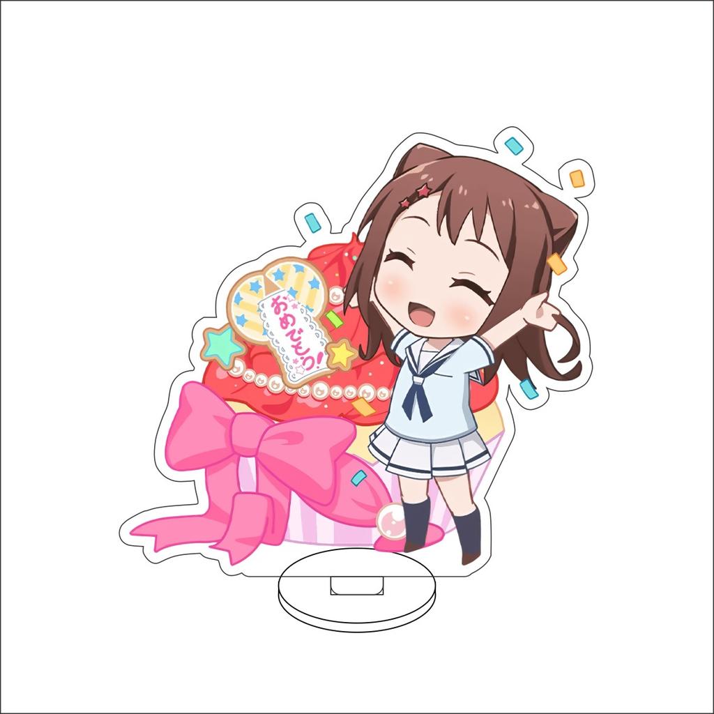 10CM Anime BanG Dream! Figure Stand Model Tsukushi Futaba/Nanami Hiromachi/Mashiro Kurata Cute Desk Decor Standing Sign Gifts