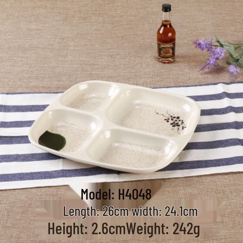 Chinese Style Melamine Compartment Meal Tray