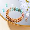 1 Piece Aura Quartz and Ocean Sediment Beaded Bracelet - Unisex - Homeopathic Crystal Zircon - Brings Abundance - Prosperity
