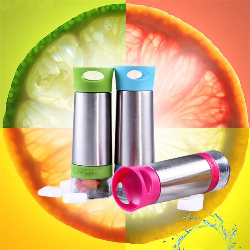 Aqua Zinger Flavor Infuser Flavored Water Bottle With Stainless Steel Design For Healthy Hydration