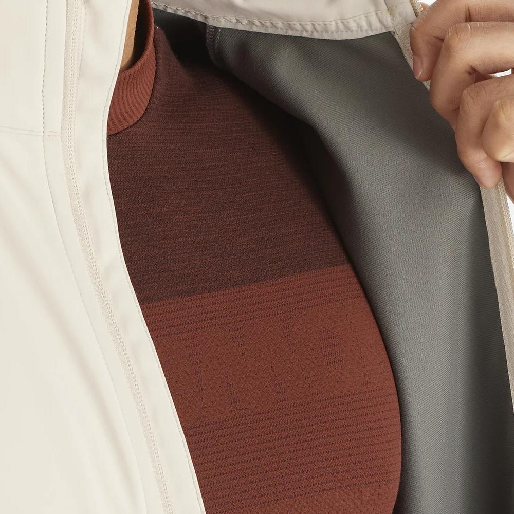 Salomon Gore-Tex Infinium Solid Versatile Windproof Waterproof Breathable Stand Collar Long Sleeve Jacket Men jackets Off-White LC2267200