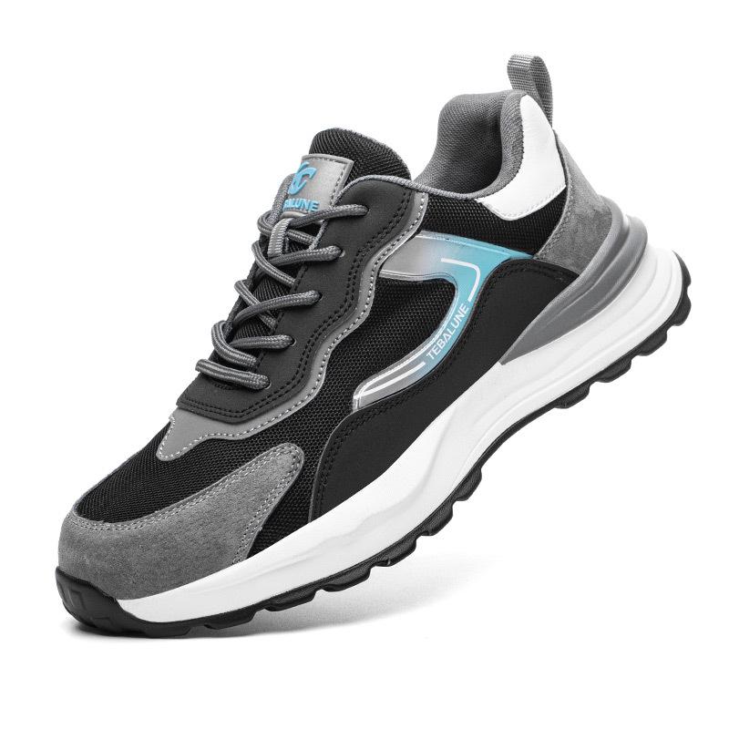 Men s Lightweight Summer Work Shoes: Anti-Smash, Anti-Puncture, Wear-Resistant, Slip-Resistant, Breathable, Anti-Odor, and Insulated 38