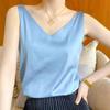 Plus Size Satin Acetate Silk Camisole for Women - Versatile Base Layer or Outerwear 