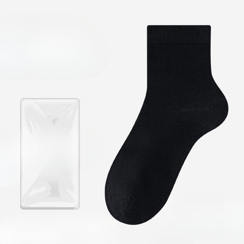 Female Summer Thin Cotton Deodorant Sweat Absorbing Pure Color Non Slip Heel Socks