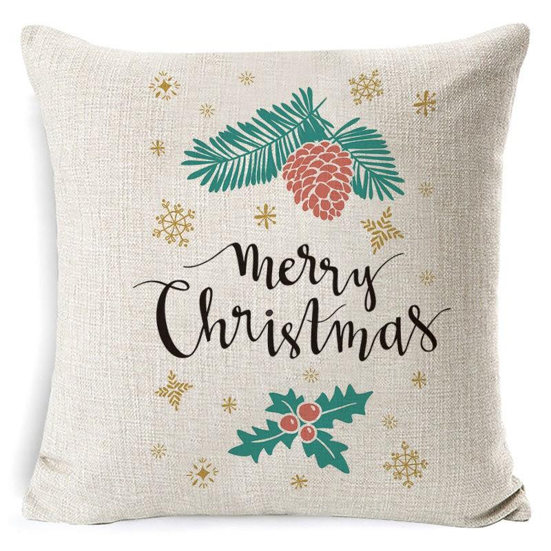Christmas Pillow, Home Sofa, Linen Cushion Cover, Car Waist Pillow Cover, Children's Pillow Cover