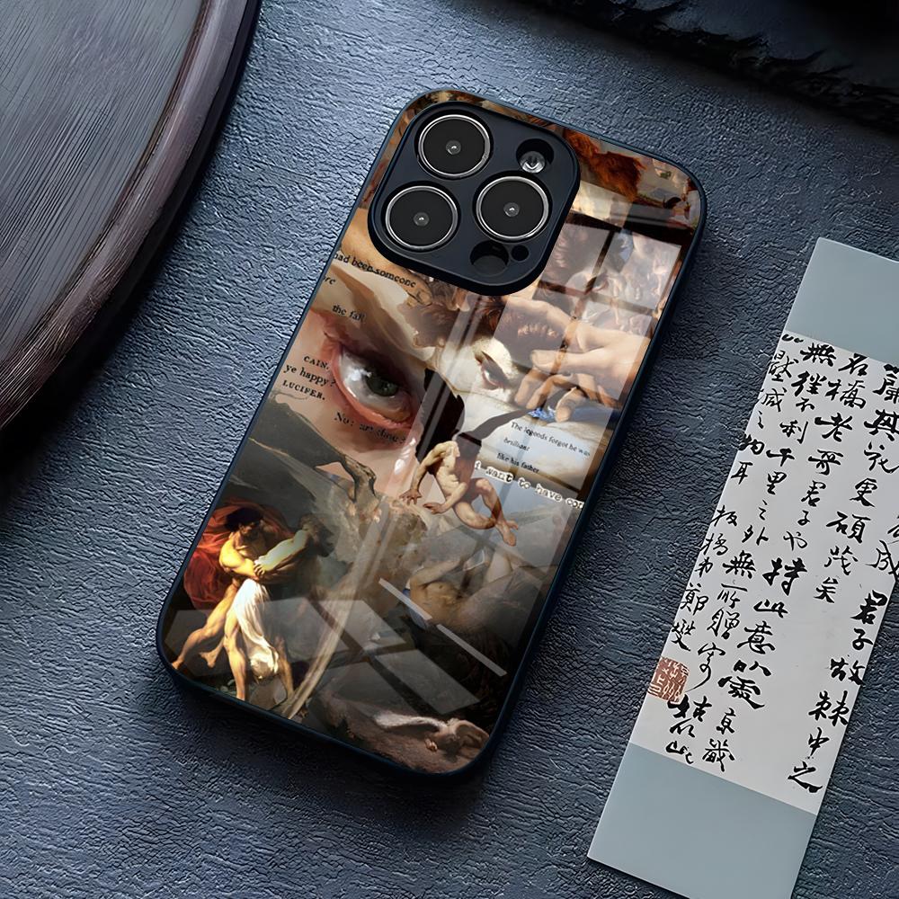 

Чехол для телефона Падший ангел Александра Кабанеля для iPhone 13 Pro Max 14 16 Plus 12 Mini 11 15 X XR XS 8 7 Plus SE Стеклянный чехол iPhone14 Pro