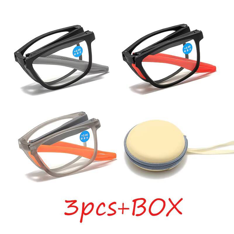 2026 Suitable For Middle-Aged Elderly Readers Folding Reading Glasses, Portable High-Definition And Ultra Light