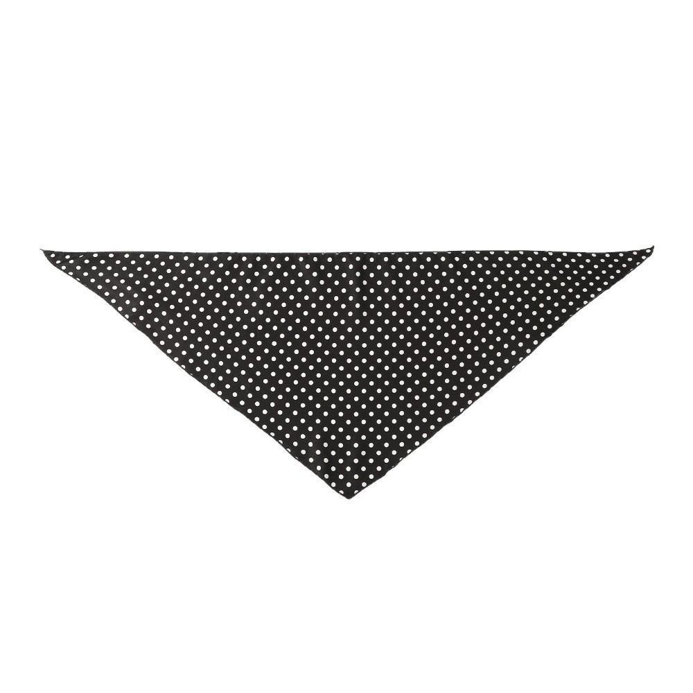 

Polyester Polka Dots Triangle Scarf Solid Color Foulard Hair Band Lady Head Wraps Women чорний