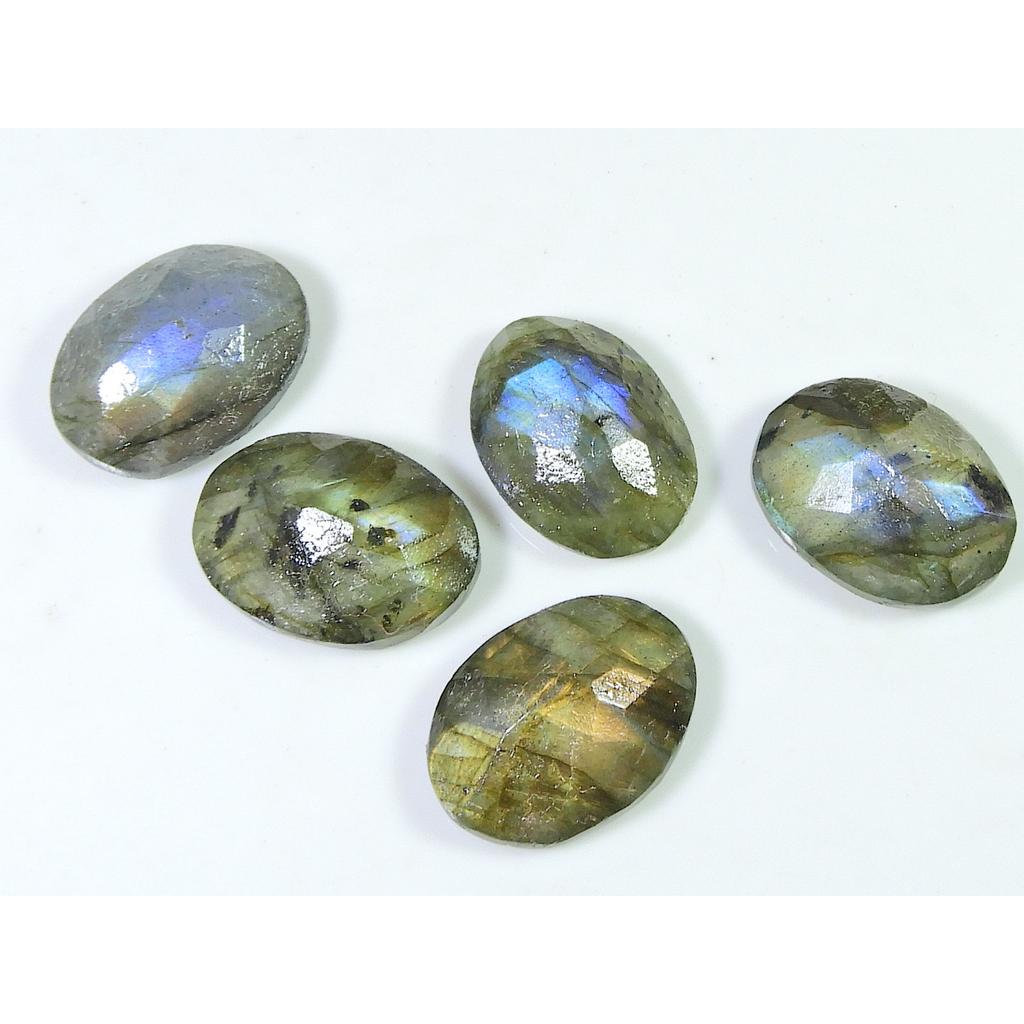 1X18MM Blue Labradorite Checker Cut Faceted Cut Loose Gemstone 5Pcs Lot SK-1638