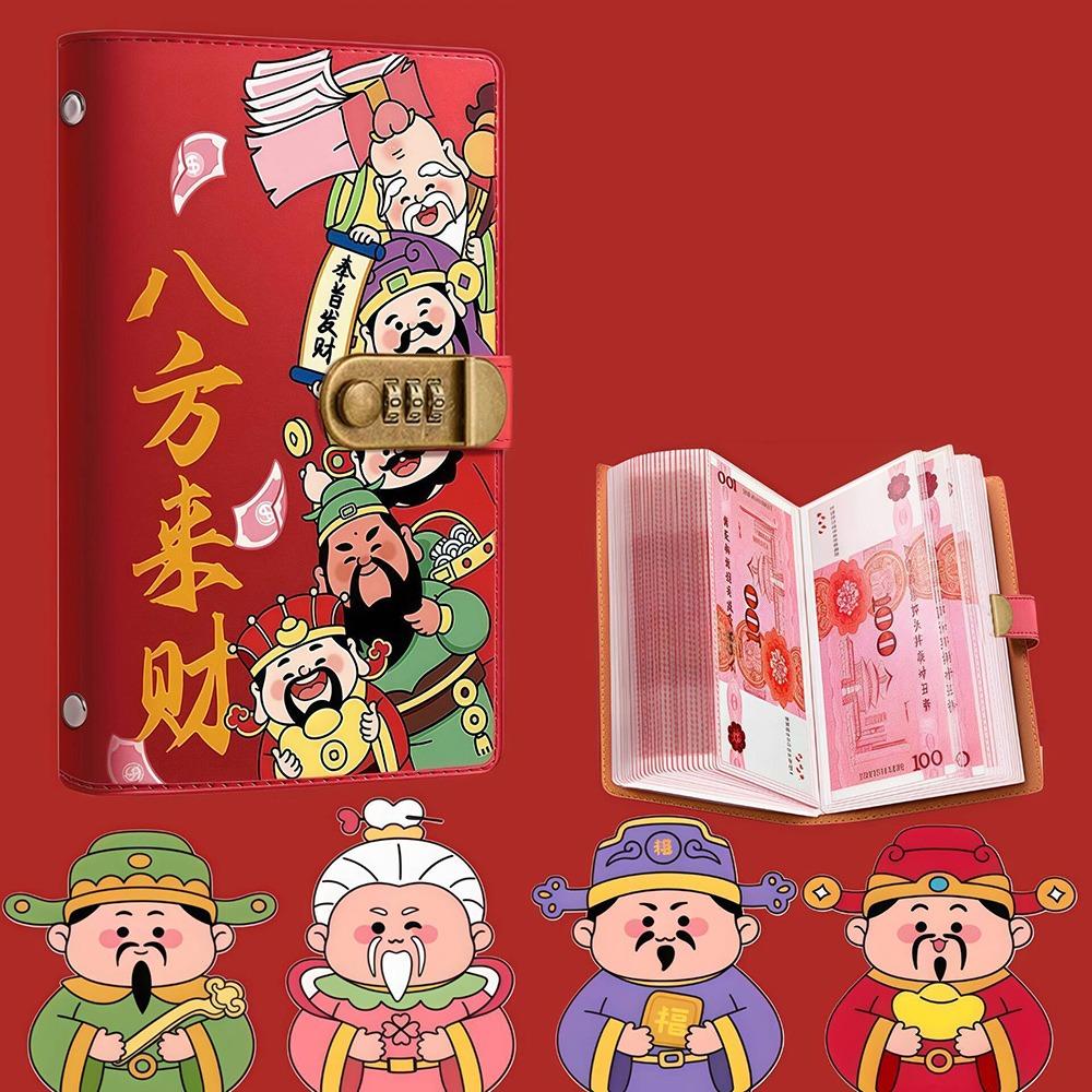 ПУ 100 Конвертов Денежная Копилка Вызов Экономьте Деньги Большой Емкости Листы для Вызовов Накопления С Кодовым Замком Водонепроницаемые