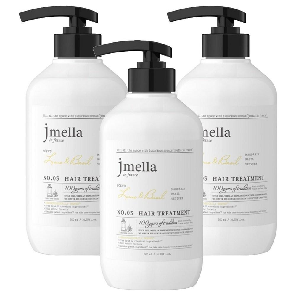 J.Mella in France Lime & Basil Hair Treatment Citrus Scent 3 pcs 500ml