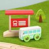 Giocattoli Trenino di Legno Camion dei Pompieri Auto della Polizia Ambulanza Compatibile Pista del Trenino Thomas Giocattoli di Legno Per Bambini
