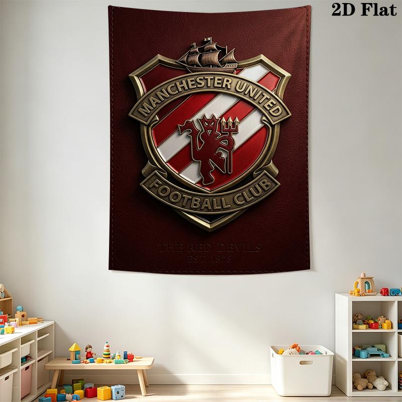 Manchester Crest Wallpaper Threepiece Set 1 Duvet Cover 2 Pillowcase Without Core Duvet Cover And Pillowcase Bedding Set