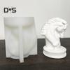 Horse Head Sculpture Silicone Mold Y Reusable 3D Horse Head Candle Plaster Art Resin Making DIY Soap Aroma Candle Mold Craft Supplies Home Decor