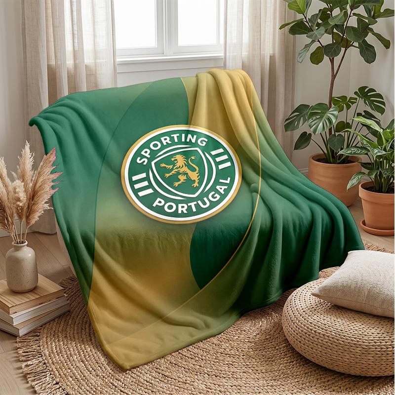 Coperta in pile di flanella morbida FC Sporting CP Leggera Accogliente Calda Coperta da divano letto Decorazione per la casa