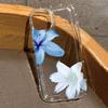 Custodia Trasparente con Fiore Gigli Blu Estivi per iPhone 17 16 Pro Max 15 14 13 12 11 XS X XR 16E 7 8 Plus 17Air Retro Morbido Antiurto
