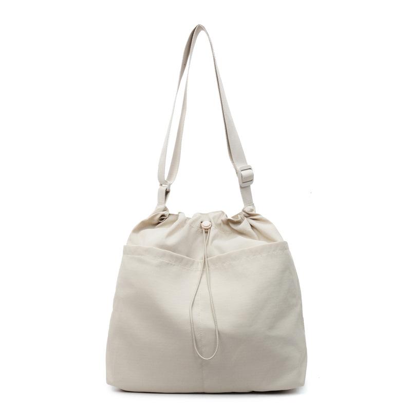 New Student Messenger Bag Large-capacity Work Nylon Bag Pumping Strap Shoulder Bag Tote Bag Casual Women's Bag