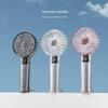 Portable Mini Rechargeable Transparent Fan with Mountaineering Hook