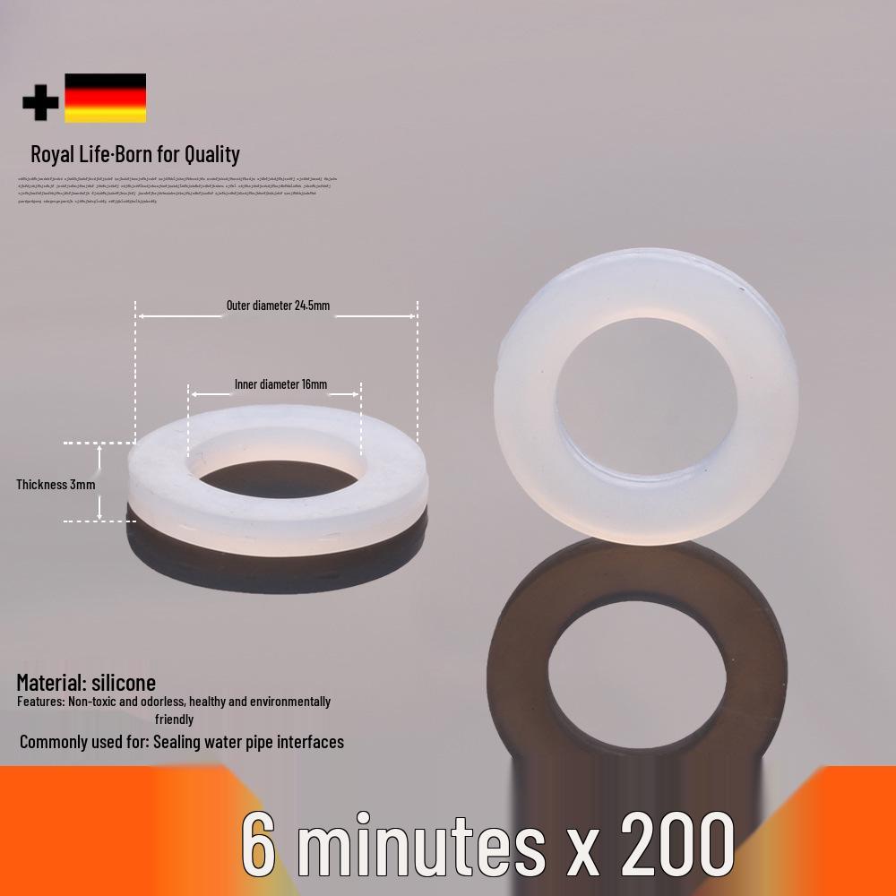 1-Inch Silicone Rubber Gasket Ring for Water Heaters and Pipes - 4-Minute Seal Flat Gasket