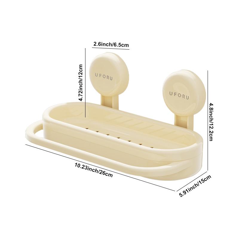 

UFORU Kitchen storage rack sink cloth drain rack sponge scrub hand liquid free punching suction cup plastic storage rack