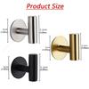 1pc Stainless Steel Self-adhesive Hook Wall Stickers Hanging Hooks Coat Key Towel Holder Bag Hat Hanger Home Accessories Storage