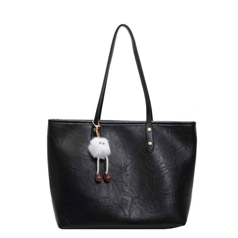 Versatile Bag Women's Large-capacity New Casual Shoulder Bag Fashionable Solid Color Commuter Tote Bag