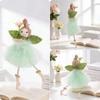 Long Legs Flower Fairy Ornaments with Flower Skirt Girl Hanging Doll  Baby Shower