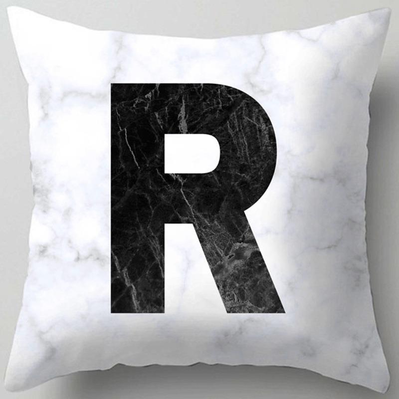 Living Room Sofa Pillow, Office Seat, Lumbar Pillow, Bedside Pillow, Simple Letter Printed Pillow Case, Home Furnishing