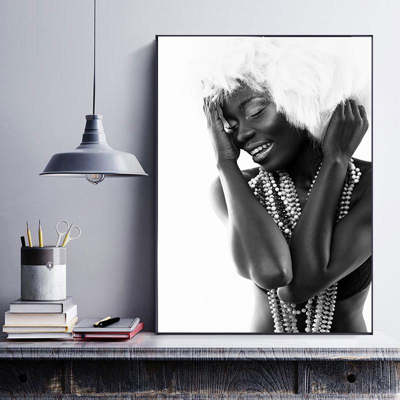 

Африканские женщины Эстетика Холст Настенное искусство Постер Принт для гостиной Домашний бар Кафе Декор Серия Постер для украшения дома 20x30cm