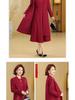 Winter Mother-in-law Wedding Outfit 2025: Velvet-Enhanced Dress Suit for Middle-Aged & Elderly Mothers.
