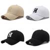 H Letter Embroidery Baseball Cap Outdoors Breathable Sun Protection Peaked Hat