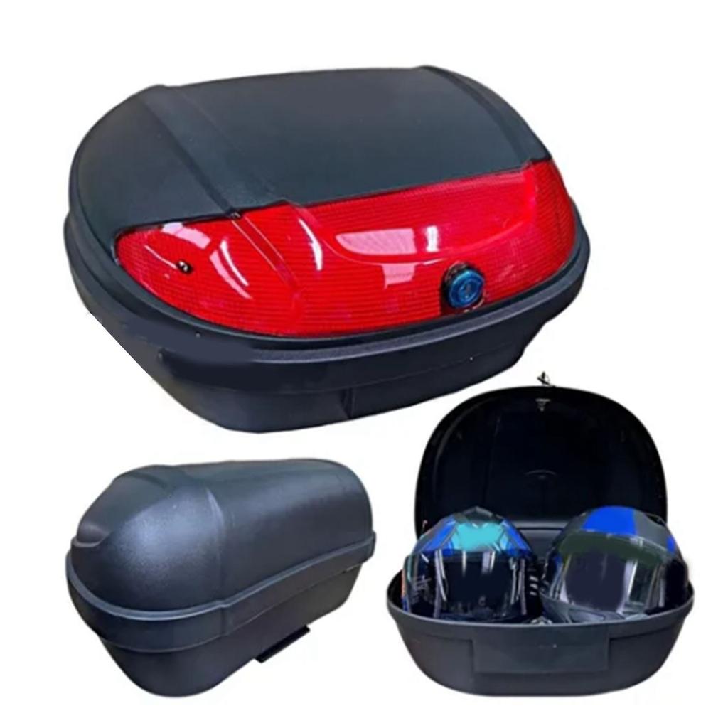 Motorrad-Heck-Top-Box mit 52 l Fassungsvermögen, universeller wasserdichter, stoßfester Heck-Aufbewahrungskoffer für Roller