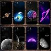 Moon Galaxy Universe Phone Case For Apple iPhone 15,14,13,12,11,Pro,X,XS,Max,XR,Plus,Mini Soft Black Cover