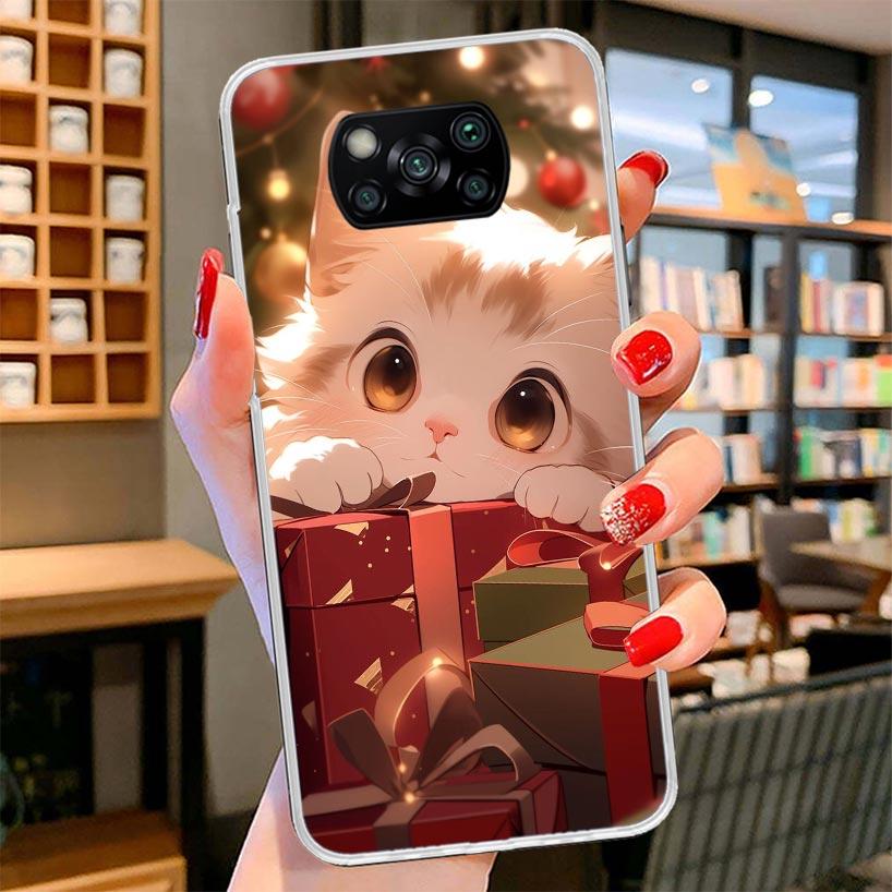 Cat Cute Kitten Cartoon Cover Phone Case For Xiaomi Poco F7 Ultra X7 X6 X5 Pro M7 Redmi 15C 15 13C 13 12C 12 10C 10 9A 9C 9T 9 S