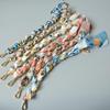 New Fashion Spring Summer Woman Handbag Accessory Part Chains Detachable Replacement Floral Silk Cotton Scarve Strap Women Chain