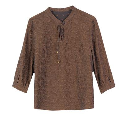 Women's Spring and Summer Clothes New Style Mulberry Silk Mother Shirt
